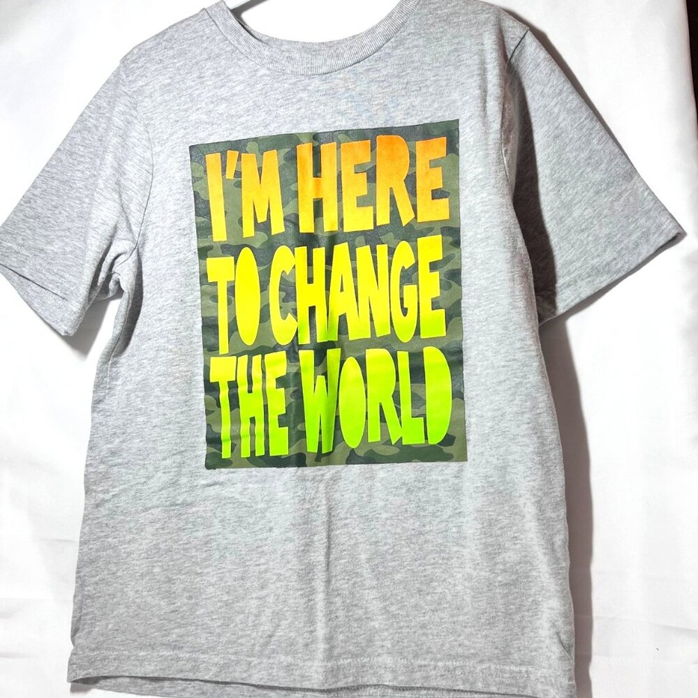 Garamimals 365 KIds-"I'm here to change the world"-Camo Green, Gray, Orange,Neon - Picture 5 of 9